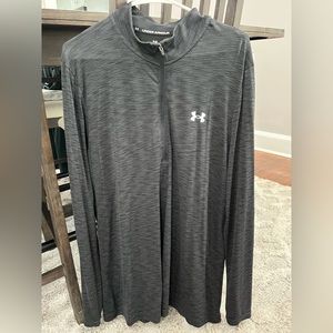 Under Armour dark grey quarter zip fitted shirt size XXL